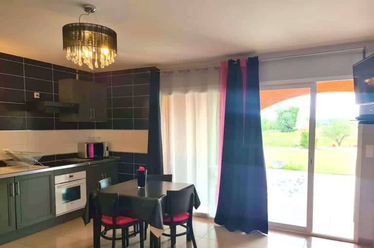La cuisine du gîte La Baccara